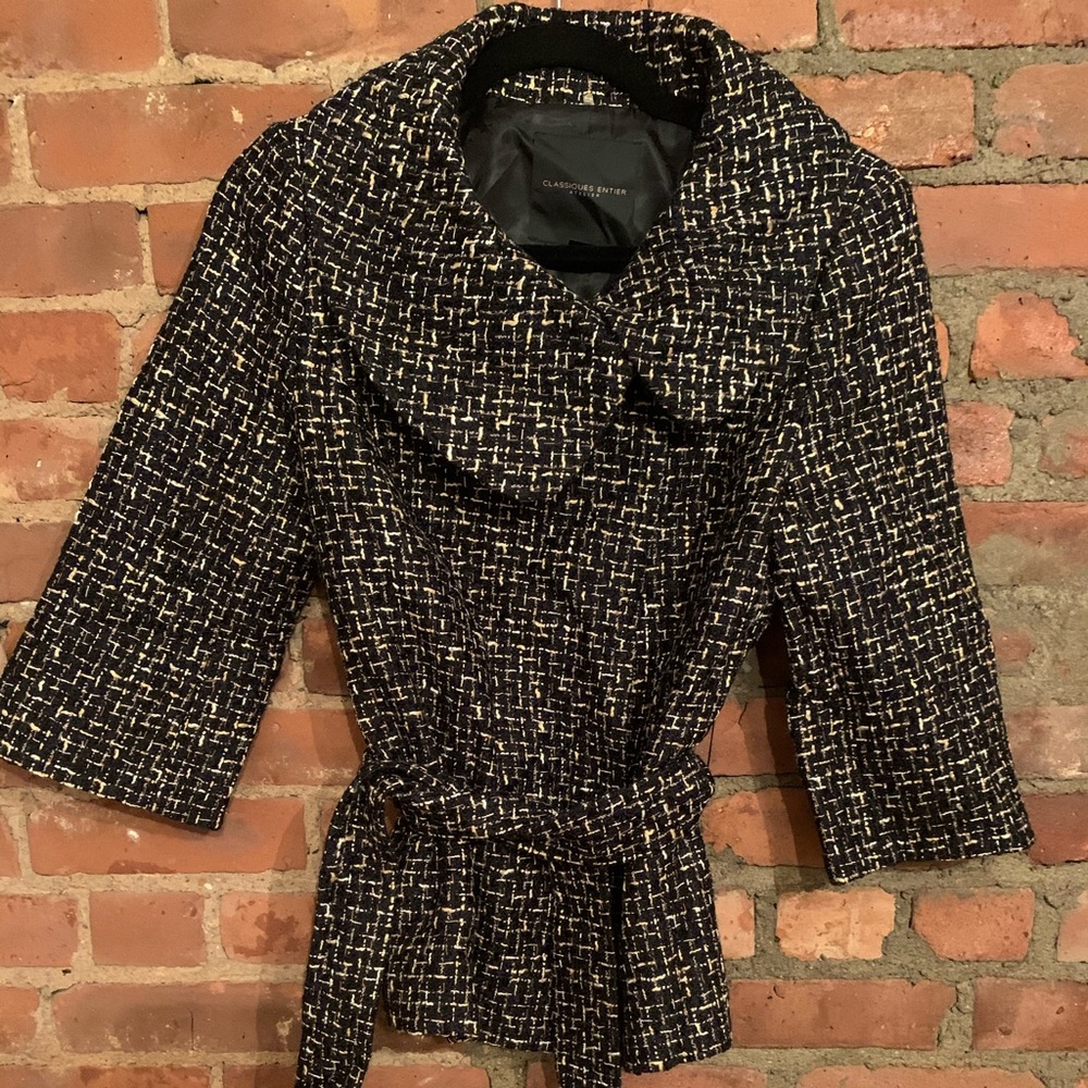 Classiques Entier 2 pc skirt suit set -tweed plaid